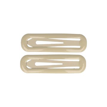 Haarspeld Klikklak 7cm - Epoxy - Creme - Set van 2, Nieuw