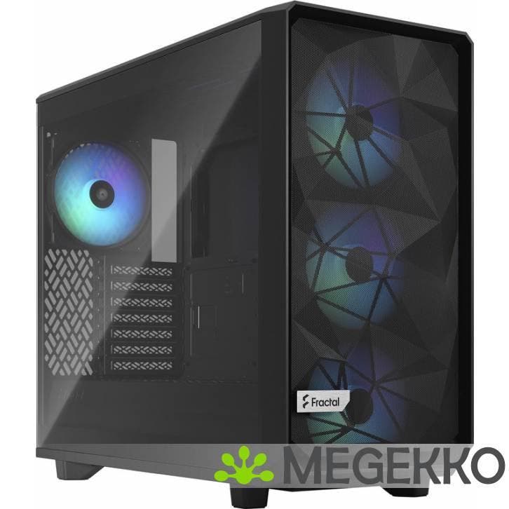 Fractal Design Meshify 2 Lite RGB Black TG Light tint, Computers en Software, Computerbehuizingen, Nieuw, Verzenden