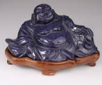 Chinese Carved Aventurine Glass Buddha Sculpture Carving