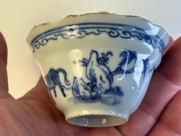 Tasse - Deux Jolis tasse sChine Qing Shunzhi - Porcelaine -