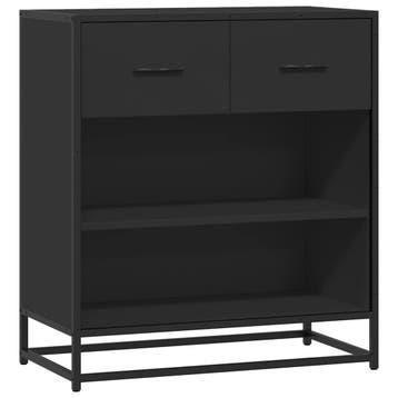 vidaXL Dressoir 68x35x76 cm bewerkt hout zwart, Verzenden