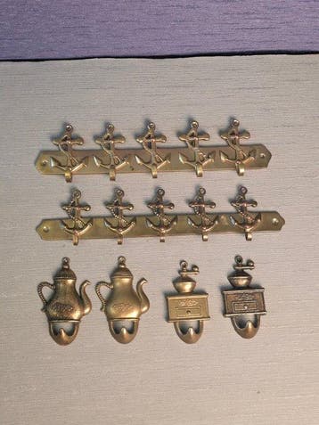 Kapstok (6) - Messing - Keukenhangers