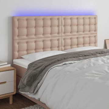vidaXL Hoofdbord LED 160x5x118/128 cm kunstleer, Verzenden, Nieuw