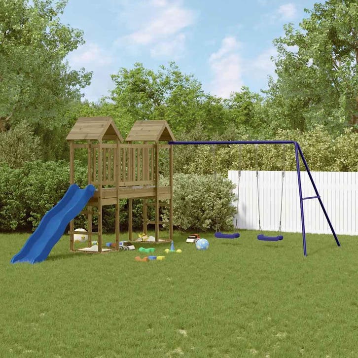 vidaXL Speelhuis geïmpregneerd grenenhout, Kinderen en Baby's, Speelgoed | Buiten | Speeltoestellen, Nieuw, Verzenden