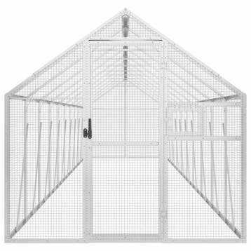 vidaXL Volière 1,79x10x1,85 m aluminium zilverkleurig, Verzenden, Nieuw