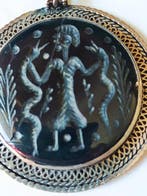 Onyx Cabochon - Hoogte: 5.6 cm - Breedte: 5.1 cm- 30.1 g