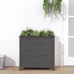 Grijze grenenhout plantenbak 82cm | Retour Deal Nu!, Nieuw, 60 tot 100 cm, 60 cm of meer, Hout