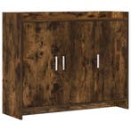 vidaXL Dressoir Gerookt eiken 98,5 x 33 x 80 cm Bewerkt hout, Verzenden, Nieuw