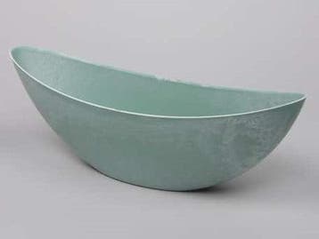 Bootschaal groot halfhoog Soft Turquoise 39x12x13 cm, Nieuw