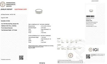 Zonder minimumprijs - Ring - 18 karaat Witgoud - 2.37ct. tw.