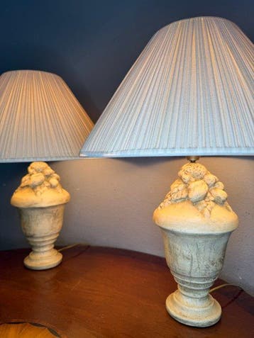 Tierlantijn - Tafellamp (2) - Albast - Zwaar aristocratisch