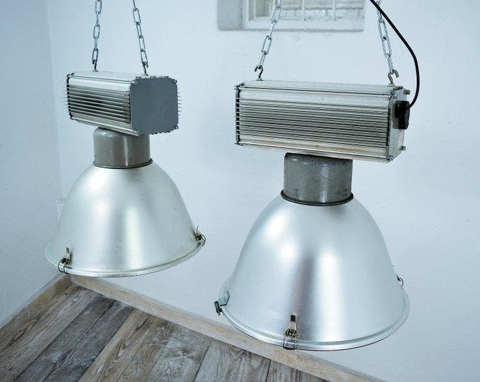elGO - Lampe à suspendre - Aluminium, Acier, Verre - Deux, Antiek en Kunst, Antiek | Verlichting