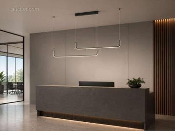 Alura Linear Hanglamp Zand Zwart 100cm&100cm Duo..., Ophalen