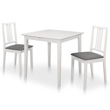 vidaXL 3-delige Eethoek MDF wit, Huis en Inrichting, Complete eetkamers, Verzenden, Nieuw