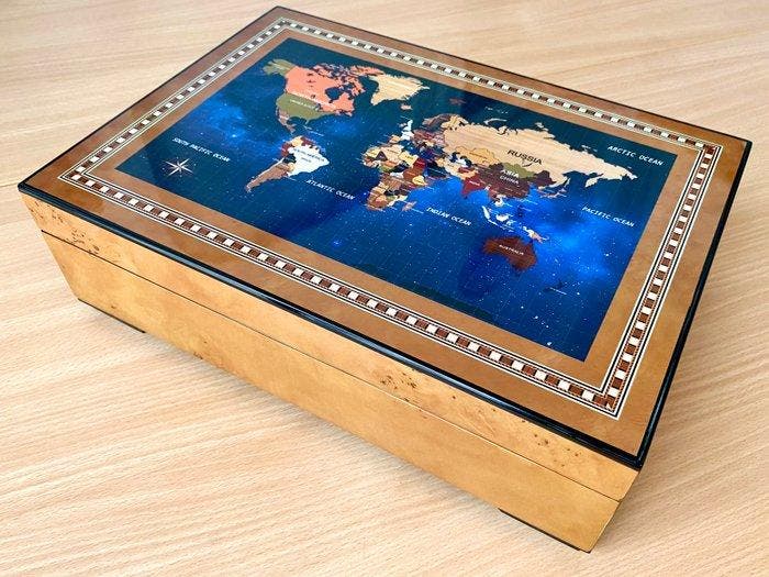 Sieradendoos - Hout - Orologi & Gioielli World, Antiek en Kunst, Kunst | Designobjecten
