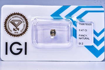 Zonder minimumprijs - 1 pcs Diamant (Natuurlijk gekleurd) -, Nieuw