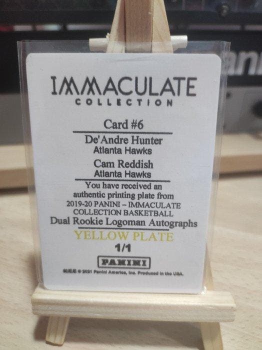 2019/20 Panini Immaculate Collection DeAndre Hunter 6 Enige, Collections, Autocollants