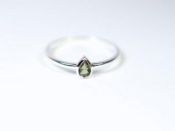 ring Moldaviet / facetgeslepen / nieuw - 1.1 g - (1)