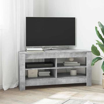 vidaXL HoekTVKabinet Beton Grijs 102 x 40,5 x 45 cm Bewerkt, Verzenden, Nieuw