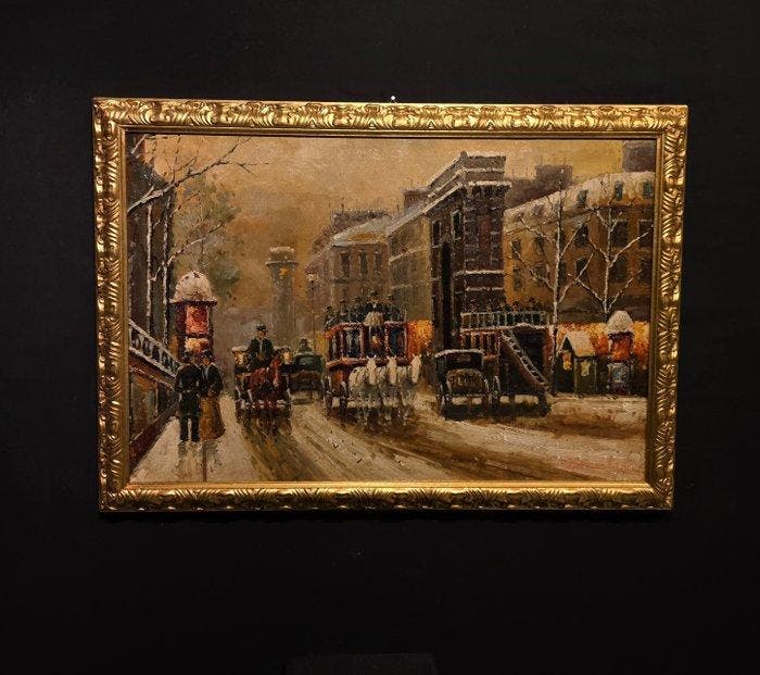 Franse school (XX) - Scorcio di Parigi, Antiquités & Art, Art | Peinture | Classique