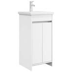 vidaXL Badkamer Vanity met Wastafel Wit 42 x 40 x 84,5 cm, Maison & Meubles, Tables | Coiffeuses, Verzenden