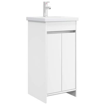 vidaXL Badkamer Vanity met Wastafel Wit 42 x 40 x 84,5 cm, Verzenden, Nieuw