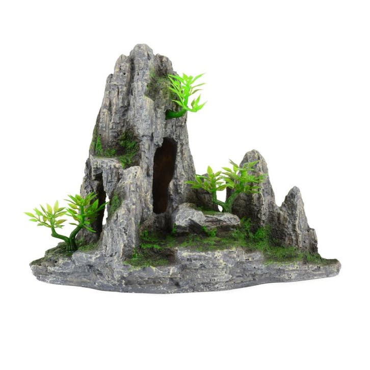 Steile rotsen met tempel / Aquarium decoratie As-920, Dieren en Toebehoren, Vissen | Aquaria en Toebehoren, Gevuld zeewateraquarium