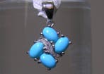 Turquoise Hanger - Hoogte: 23 mm - Breedte: 15 mm- 2.6 g -