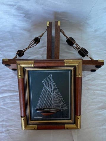 Maritieme objecten - Vintage nautisch schilderij en