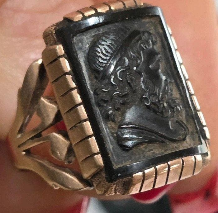 Ring - 9 kt. Geel goud, Handtassen en Accessoires, Ringen