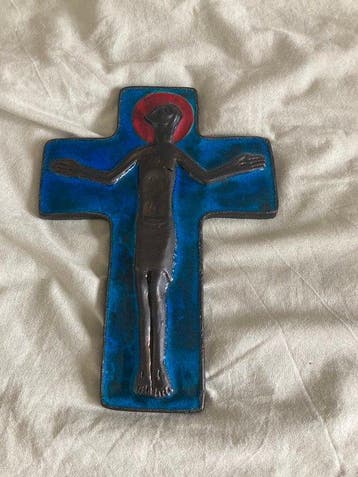 Crucifix - Keramiek - 1950-1960 - Perignem - Rogier