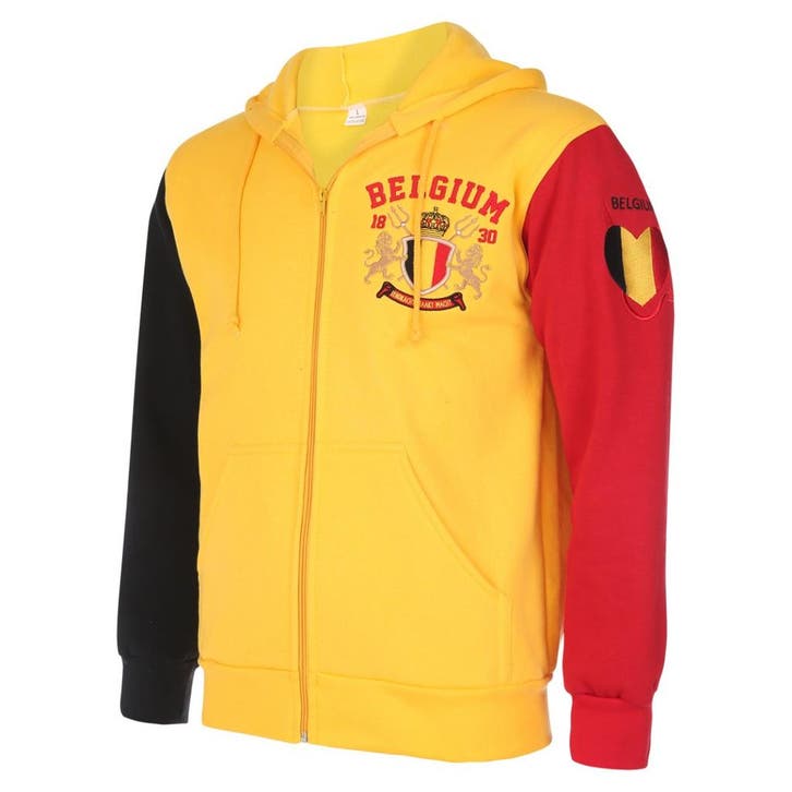 Kingdo Belgie Vest / Hoodie - Katoen - Vlag Patroon, Sport en Fitness, Voetbal, Overige typen, Nieuw, Verzenden