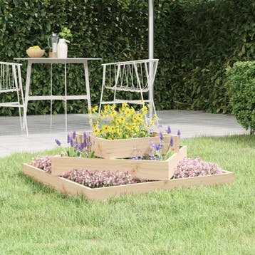 vidaXL Plantenbak 83x83x27 cm massief grenenhout, Verzenden
