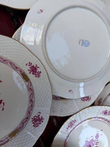 Herend - Assiette (12) - Porcelaine, Antiquités & Art