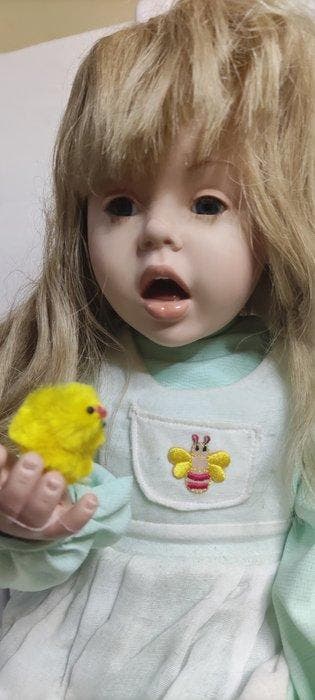 Handmade By Belgian Doll Maker - Pop - Singing Doll -, Antiek en Kunst, Antiek | Speelgoed