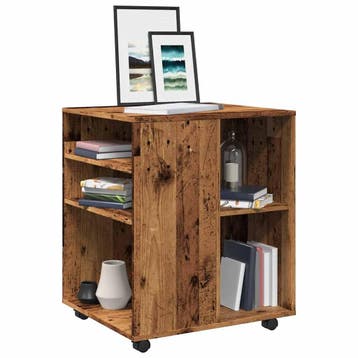 vidaXL Rolkast 60x53x72 cm bewerkt hout oud houtkleurig, Verzenden, Nieuw