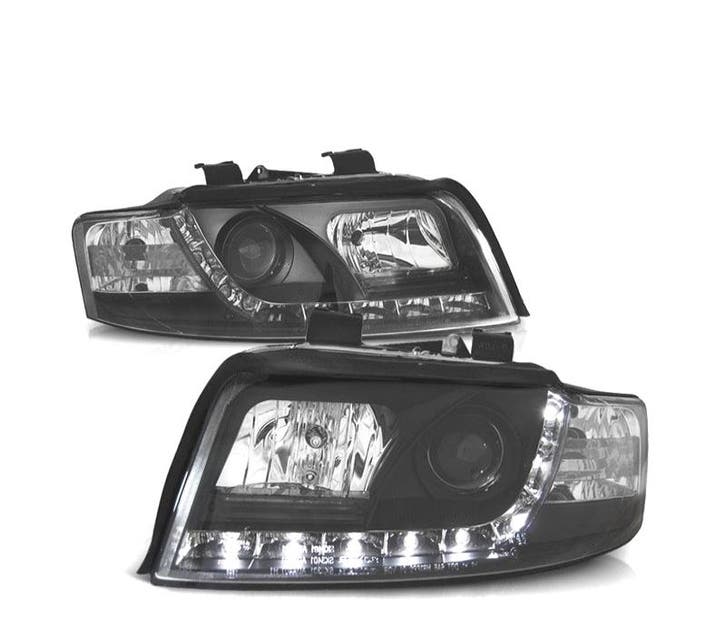 PHARES AUDI A4 B6 00-04 LED DAYLIGHT FOND NOIR, Autos : Pièces & Accessoires, Éclairage, Envoi