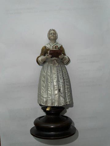 Franz Bergmann - Beeld, Het Chocolademeisje - 16 cm - Koud
