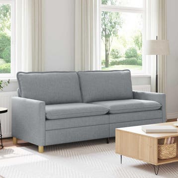 vidaXL bank / zetel Lichtgrijs 196 x 81 x 87,5 cm Stof, Huis en Inrichting, Zetels | Zetels, Verzenden, Nieuw