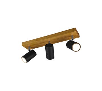 Trio MARLEY plafondspot | GU10 Fitting | mat zwart | 44 x 9, Verzenden