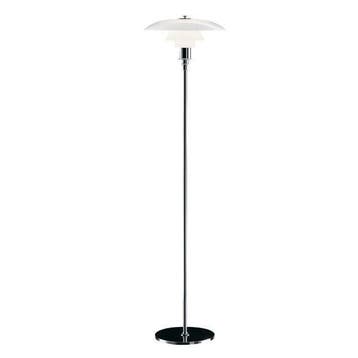 Vloerlamp DPH 3/2 klein Chroom glas wit, Verzenden, Nieuw