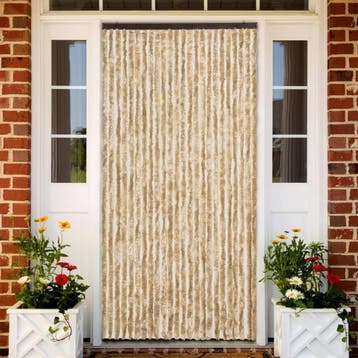 vidaXL Vliegengordijn 100x230 cm chenille beige, Verzenden