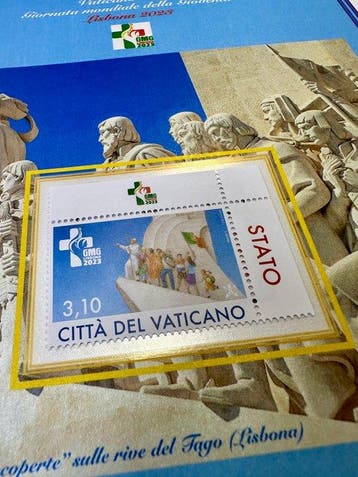 Vaticaanstad 2023 - Wereldjongerendag €3,10 AFGEHAALD - hoek, Gestempeld