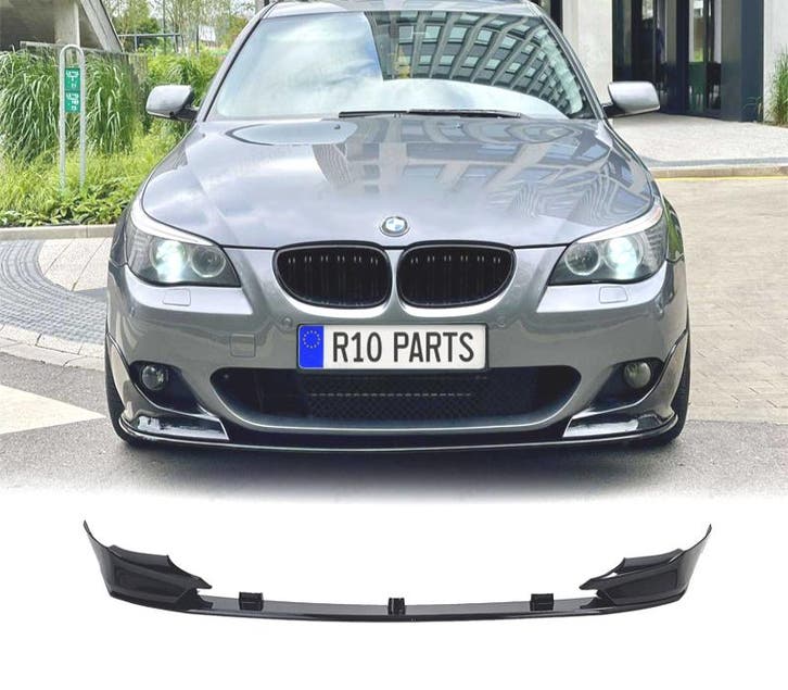 SPOILER LAME AVANT BMW E60 E61 03-10 LOOK M PERFORMANCE NOIR, Auto-onderdelen, Carrosserie, Verzenden