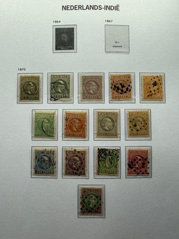 Nederlands-Indië 1870/1949 - Verzameling in een Davo Album, Timbres & Monnaies