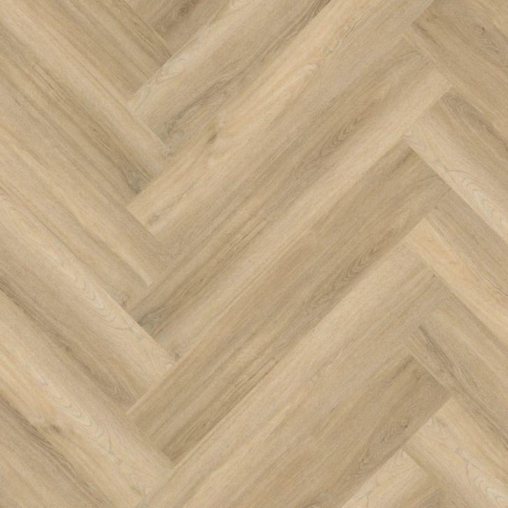 Bonn visgraat pvc dryback micro-bevel 4V - Beige, Bricolage & Construction, Planches & Dalles, Enlèvement ou Envoi