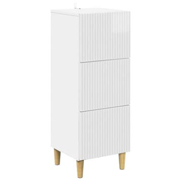 vidaXL Ladekast Hoogglans Wit 33 x 34,5 x 90 cm Bewerkt hout, Verzenden, Nieuw