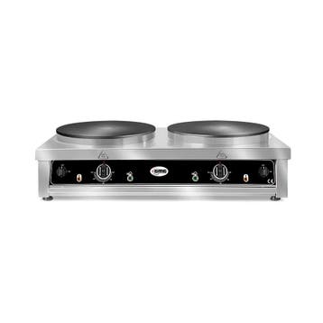 Crepes Bakplaat | OUTLETMODEL | 2 platen 2x Ø40cm | 2kW |, Verzenden, Nieuw in verpakking