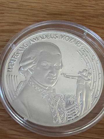 Oostenrijk. 25 Ecu 1996 Wolfgang Amadeus Mozart - 24g (.925)