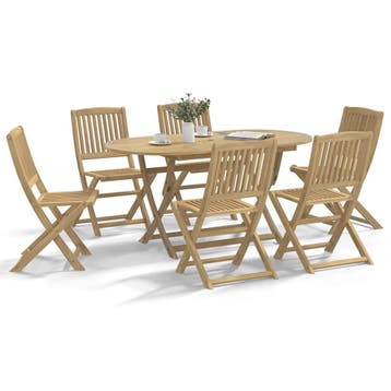 vidaXL Klapstoelen 6 stuks 48,5x57x90 cm Massief acaciahout, Verzenden